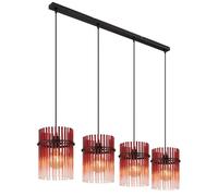 Suspension lampe suspendue plafonnier salle à manger lumière gaz 4 lampes rouge