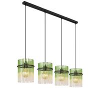 Suspension lampe suspendue plafonnier salle à manger lumière gaz 4 lampes vert