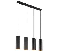 Suspension lampe suspendue plafonnier salle à manger lumière noir or couleur décor