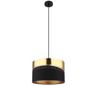Suspension lampe suspendue plafonnier salle à manger lumière noir or D 35 cm