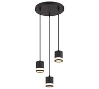 Suspension lampe suspendue salle à manger lampe cuisine lampe noire 3 flammes LED