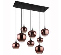 Suspension lampe suspendue salle à manger lumière verre cuivre noir mat salon