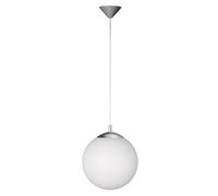 Suspension lampe suspension lampe suspension lampe de salle à manger lampe de salon, métal verre nickel opale mat, 1x douille E27, DxH 25x180cm