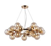 Suspension lampe suspension plafonnier lampe salle à manger or ambre D 69 cm