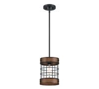 Suspension Langston Noir / Grange 1 Ampoule Noir