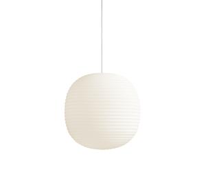 Suspension Lantern New Works en Verre Blanc Opale Givré, Grand