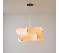 Suspension Lanterne en Tissu Blanc côtier - Lustre Nordique Moderne, plafonnier Cocon en Soie pour Salle à Manger, îlot de Cuisine, Chambre, café, Couloir