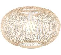 Suspension Lanterne Japonaise en Bambou, Abat-Jour en Bambou, Style Japonais, luminaire Suspendu à tête Unique E27, idéal pour Un Bar, Un café ou Un Club, idéal pour Une Chambre ou Un Salon