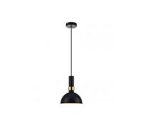 Suspension LARRY Noir 1 ampoule en métal