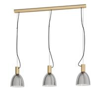 Suspension LEBALIO E27 3X40W en acier brun 1125x195x1100mm