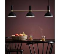 Suspension Led 3 points lumineux noire et chrome - Markslöjd - Larry