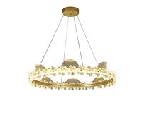 Suspension LED 36W, Cristal avec Abat-Jour Acrylique, suspensions en Fer forgé, décoration Chambre Princesse Fille Lampes à Suspension pour Salon, Salle à Manger