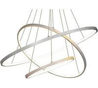 Suspension LED à intensité Variable - Plafonnier annulaire réglable en Hauteur pour Salle à Manger, Salon et Chambre, Lampe Suspendue avec télécommande, Design Moderne