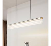 Suspension LED Alania Lucande, dimmable, transparent, Salon / Salle à manger, Matière Plastique, Moderne