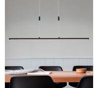 Suspension LED Arneja Lindby, dimmable, noir, Salon / Salle à manger, Aluminium, Moderne