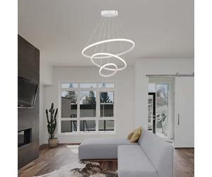 Suspension LED blanche 32W 3000K 3880lm - luminaire moderne pour salle à manger