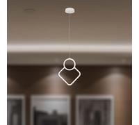 Suspension LED blanche moderne 4000K 12W 1300lm luminaire design lumiere neutre