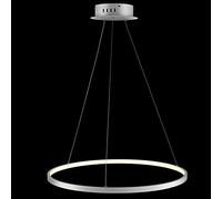 Suspension LED Circulaire Moderne en métal et Acrylique, réglable, idéale pour Un Salon, Une Cuisine ou Une Chambre à Coucher, lumière Blanche et Neutre, 60 cm, 38 W
