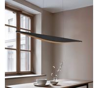 Suspension LED Clavit Lucande, dimmable, noir, Salon / Salle à manger, Métal, Moderne