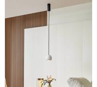 Suspension LED Darkorin Lucande, blanc, Salon / Salle à manger, Plâtre / Terre Cuite, Design