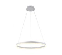 Suspension LED Dimmable Pour Table À Manger Blanche Anneau Ø60 Cm 38 W