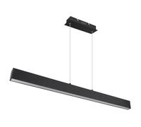 Suspension LED, dimmable via interrupteur mural, suspension, lampe design, lampe de table à manger, fonction mémoire, métal opale noir et blanc, L 121 cm