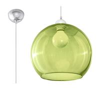 Suspension LED E27 - Moderne Loft BOHO - Vert - Métal et Verre - 40W