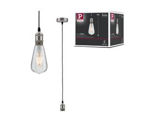 Suspension Led Eldar E27 Max60w Métal Gris/Nickel Brossé 230v Sans Ampoule