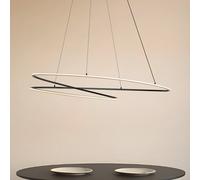 Lucande LED Suspension Gavril à intensité variable (Moderne) en Noir Métal e. a. pour Salon & Salle manger (à 2 lampes,), lampe plafonnier suspension