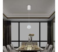 Suspension LED grise moderne 8.5W 850lm 3000K reglable hauteur lampe design