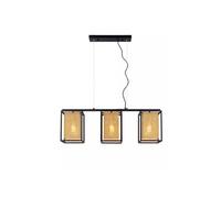 Suspension Led intérieure lanterne noir 3xE27 - - Sansa
