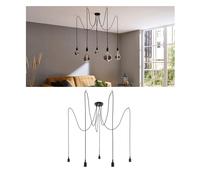 Suspension Led Ketil E27 Max5x60w Silicone/Métal Noir 230v Sans Ampoule