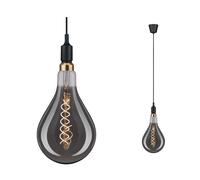 Suspension Led Ketil E27 Max60w Silicone/Plastique Noir 230v Sans Ampoul