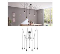 Suspension Led Ketil E27 Max7x60w Silicone/Métal Noir 230v Sans Ampoule