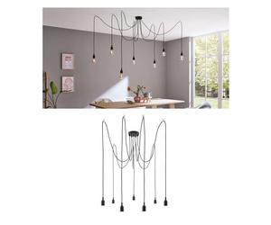 Suspension Led Ketil E27 Max7x60w Silicone/Métal Noir 230v Sans Ampoule