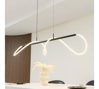 Suspension LED Kisune Lucande, noir, Salon / Salle à manger, Matière Plastique, Moderne