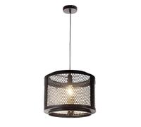 Suspension LED Lampe à suspendre Lampe de salon Suspension rétro Lampe de table à manger, noir or, abat-jour en grille métallique, 1x E27 filament LED, DxH 40x150 cm