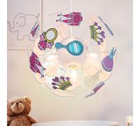 Suspension LED Lampe de chambre d'enfant Design Princesse Suspension plafonnier multicolore, 4x E14 LED blanc chaud, diamètre x hauteur 35 x 120 cm, chambre d'enfant