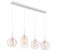 Suspension LED, lampe de cuisine, raccourcissable, blanc mat, métal, H 120 cm