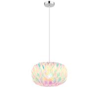 Suspension LED, lampe de salon, suspension chromée en métal, H 120 cm