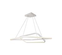 Suspension LED lampe suspendue plafonnier métal blanc dimmable H 123 cm