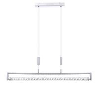 Suspension LED lampe suspension bar design chrome hauteur réglable H 160 cm salon