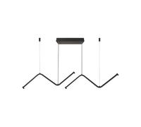 Suspension LED lampe suspension lampe de salon aluminium noir optique sphérique L100cm
