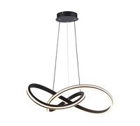 Suspension LED lampe suspension salon métal noir CCT changement de couleur H 122 cm