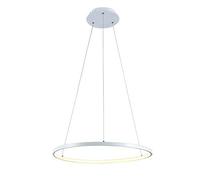 Suspension LED Luminaire Plafonnier Rond Moderne Éclairage Intérieur Lustre Lampe Contemporaine (Lumière Chaude, 1 Anneau Blanc 60cm) Comfortable Anniversary