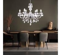 LED design lustre plafonnier pendule éclairage suspendu salon chambre chrome