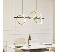 Suspension LED Madu Lucande, noir, Salon / Salle à manger, Métal, Moderne