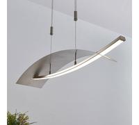 Suspension LED Marija Lucande, dimmable, argenté, Salon / Salle à manger, Métal, Moderne