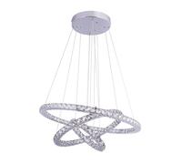 Suspension LED MARILYN I CCT télécommande mobile 76 watts chrome clair