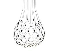 LUCEPLAN lampe à suspension MESH Ø 80 cm (Câbles de 2 mètres - acier et polycarbonate)